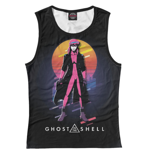 Майка для девочки с притом Призрак в доспехах цвета Белый Майка для девочки с изображением Призрак в доспехах цвета Белый