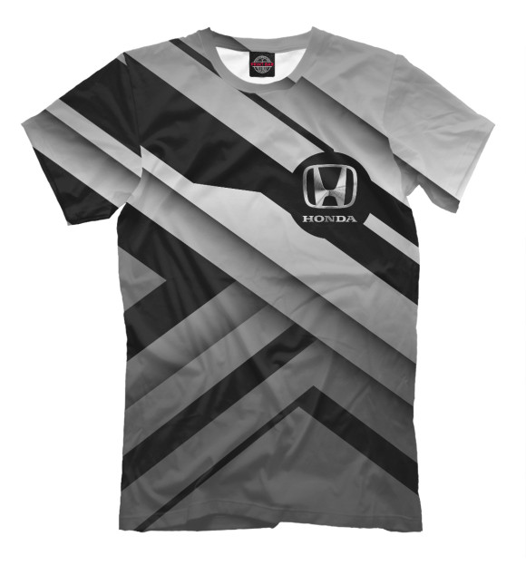Футболка для мальчиков с изображением HONDA (Metal Style) цвета Белый