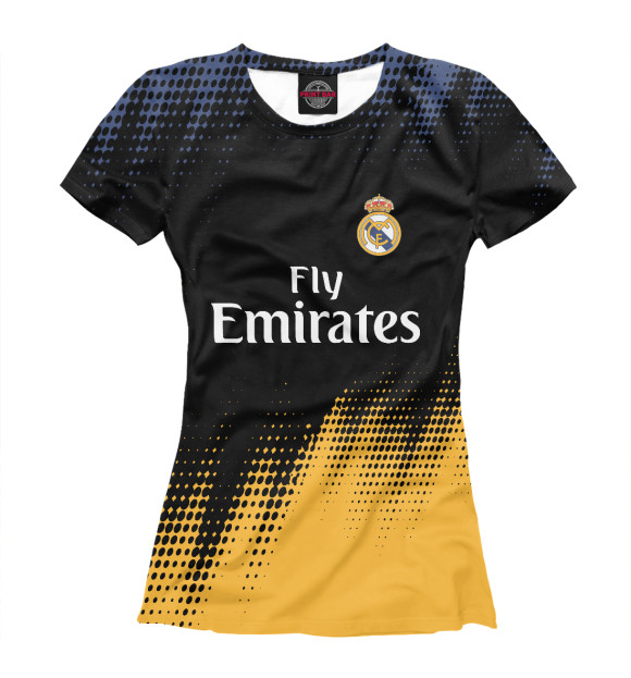 Футболка для девочек с изображением Real Madrid цвета Белый