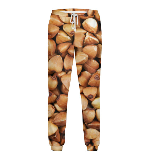 Мужские спортивные штаны с изображением Гречка цвета Белый