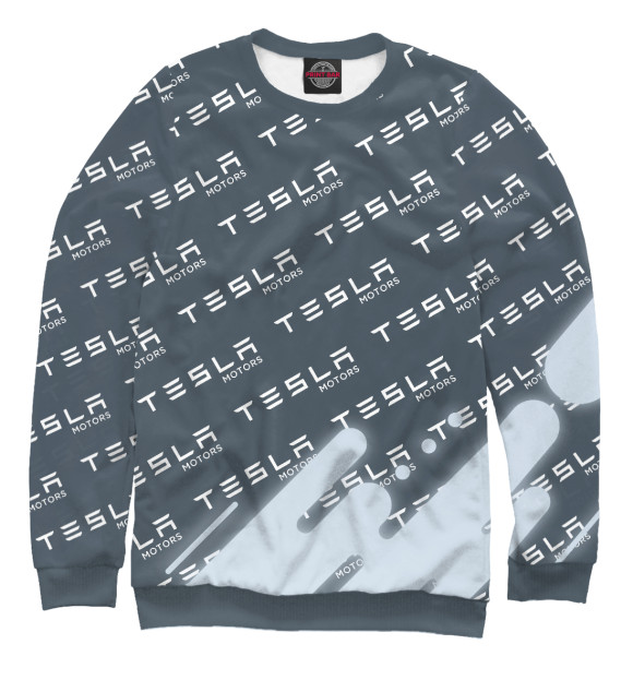 Свитшот для мальчиков с изображением Tesla Motors цвета Белый