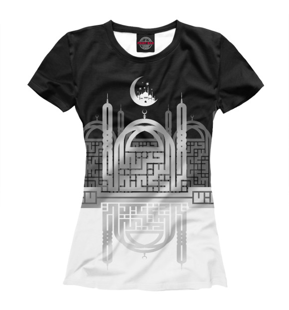 Футболка для девочек с изображением Ислам цвета Белый