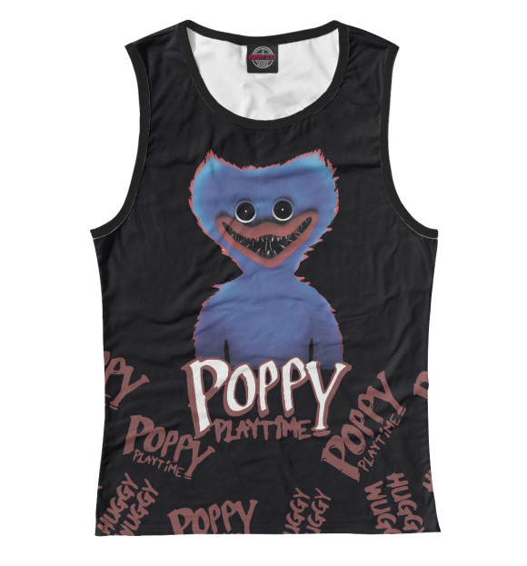 Майка для девочки с изображением Poppy Playtime цвета Белый