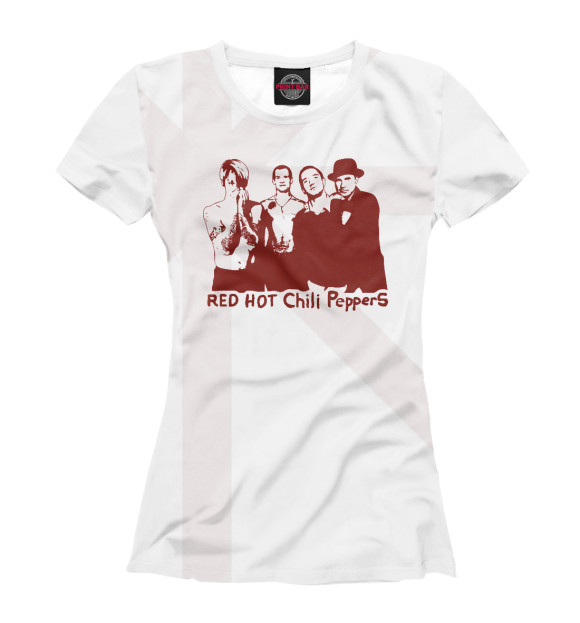 Футболка для девочек с изображением Red Hot Chili Peppers цвета Белый