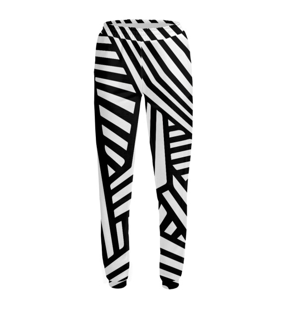 Женские спортивные штаны с притом Геометрия / Абстракция цвета Белый Женские спортивные штаны с изображением Геометрия / Абстракция цвета Белый