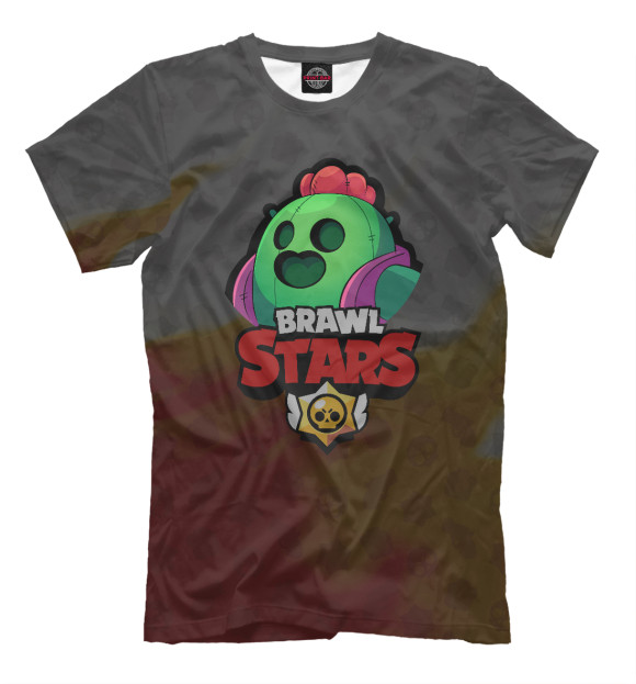 Футболка для мальчиков с изображением Brawl Stars: Spike цвета Белый