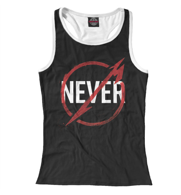 Женская майка-борцовка с изображением Metallica цвета Белый