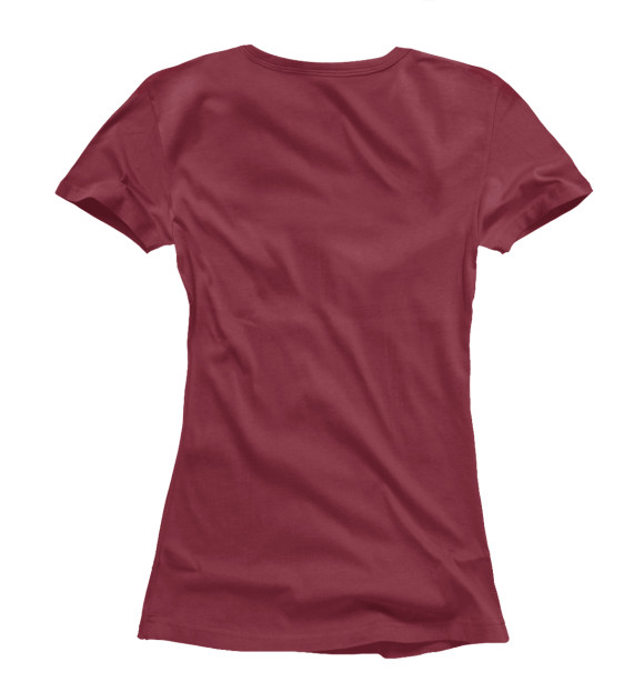 Женская футболка с изображением Красная птица цвета Белый