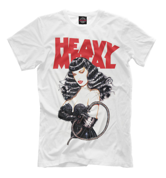 Мужская футболка с изображением Heavy Metal цвета Белый