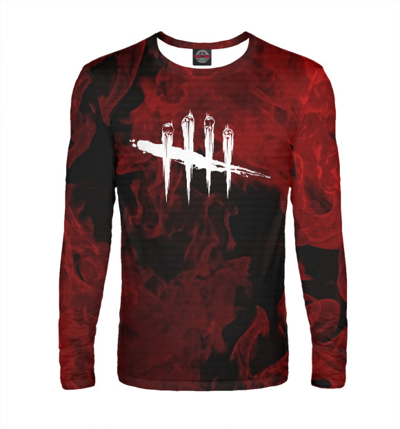 Мужской лонгслив с изображением Dead by Daylight цвета Белый