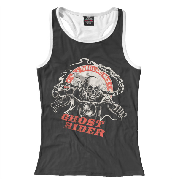 Женская майка-борцовка с изображением Райдер цвета Белый