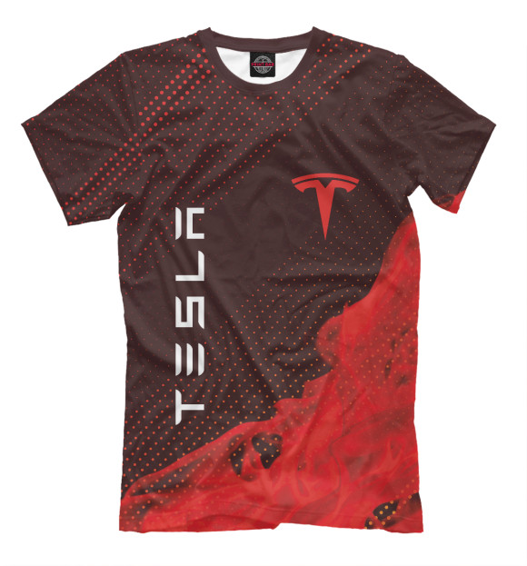 Мужская футболка с изображением Tesla / Тесла цвета Белый