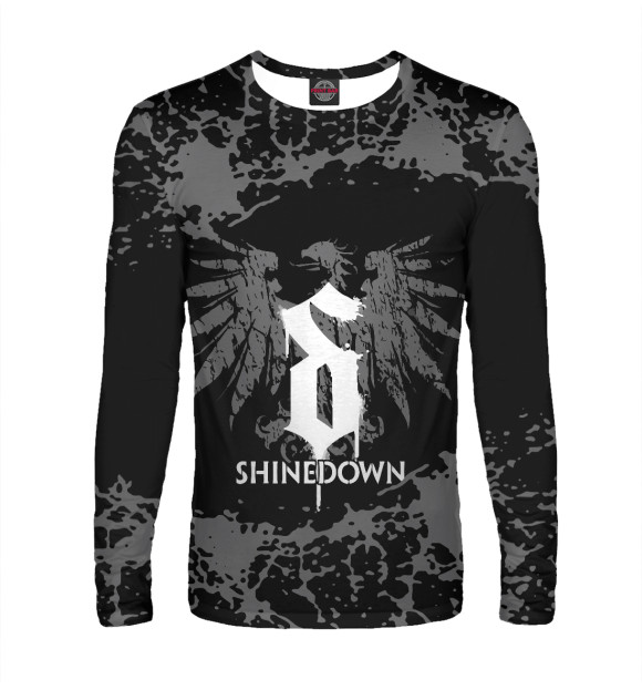 Мужской лонгслив с изображением Shinedown цвета Белый