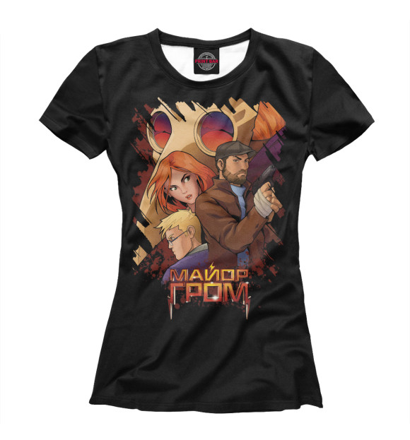 Футболка для девочек с изображением Майор Гром: Чумной доктор цвета Белый