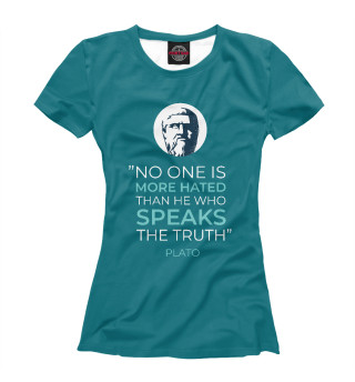 Женская футболка Цитата Платона