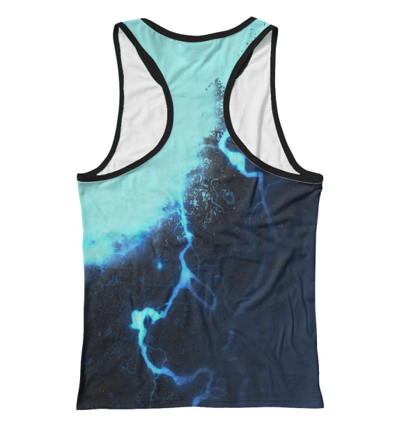 Женская майка-борцовка с притом Linkin Park Storm цвета Белый Женская майка-борцовка с изображением Linkin Park Storm цвета Белый