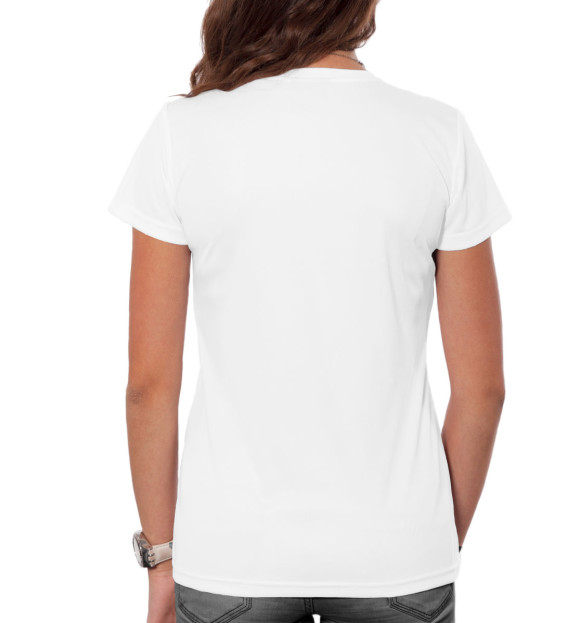 Женская футболка с изображением Богатырь цвета Белый