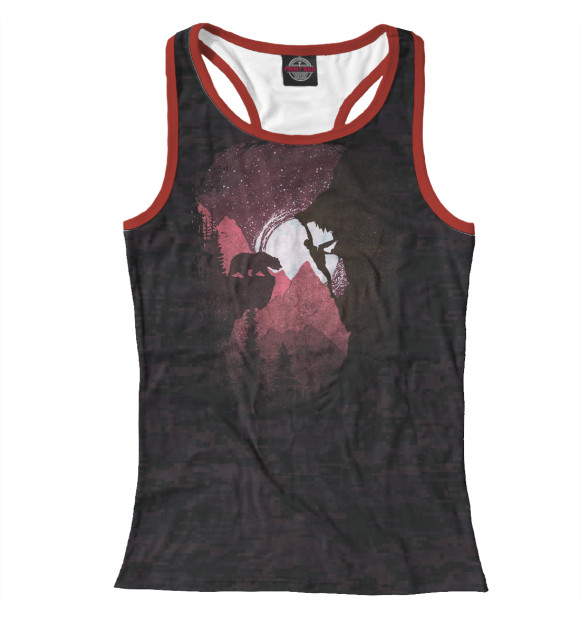 Женская майка-борцовка с изображением Climb цвета Белый