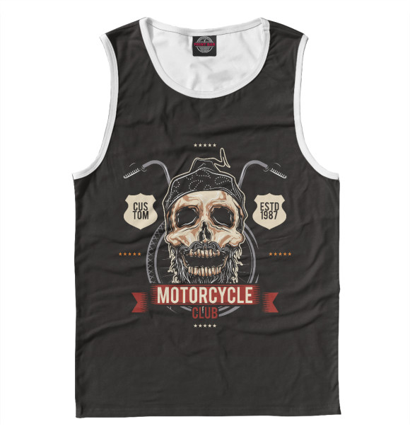 Майка для мальчика с изображением Motorcycle цвета Белый