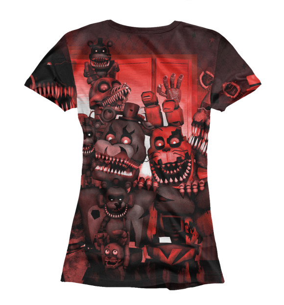 Женская футболка с изображением Five Nights at Freddy's цвета Белый