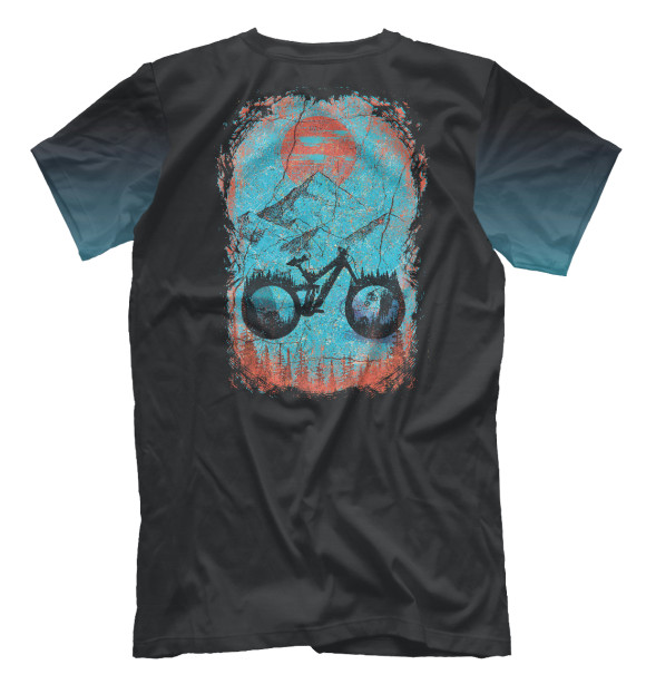 Мужская футболка с изображением MTB Vintage Bike цвета Белый
