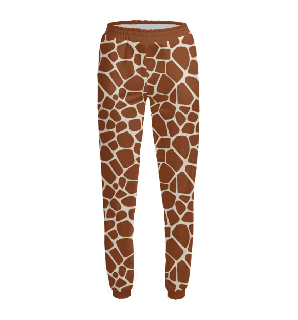 Женские спортивные штаны с изображением Шкура жирафа цвета Белый