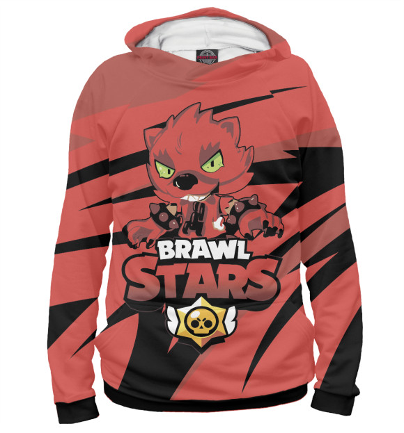 Женское худи с изображением Brawl Stars цвета Белый