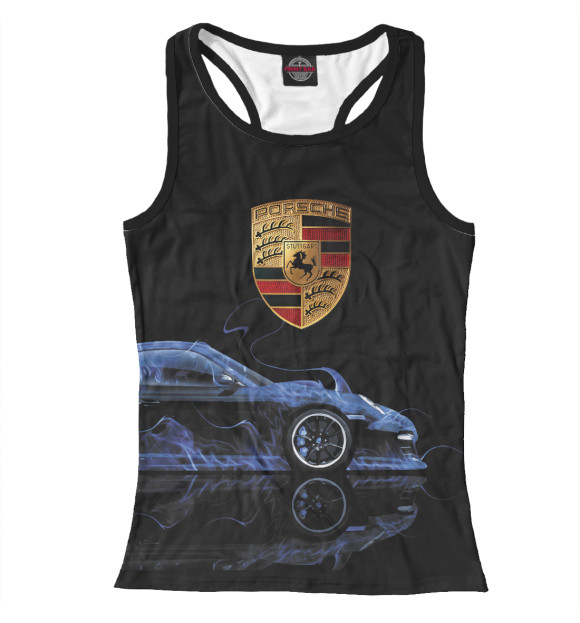 Женская майка-борцовка с изображением Porsche цвета Белый