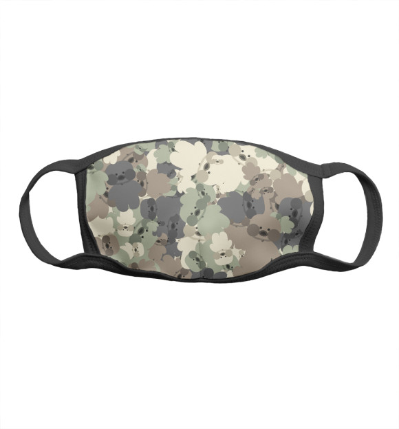 Маска тканевая с изображением Камуфляж с уточками Lalafan цвета Белый