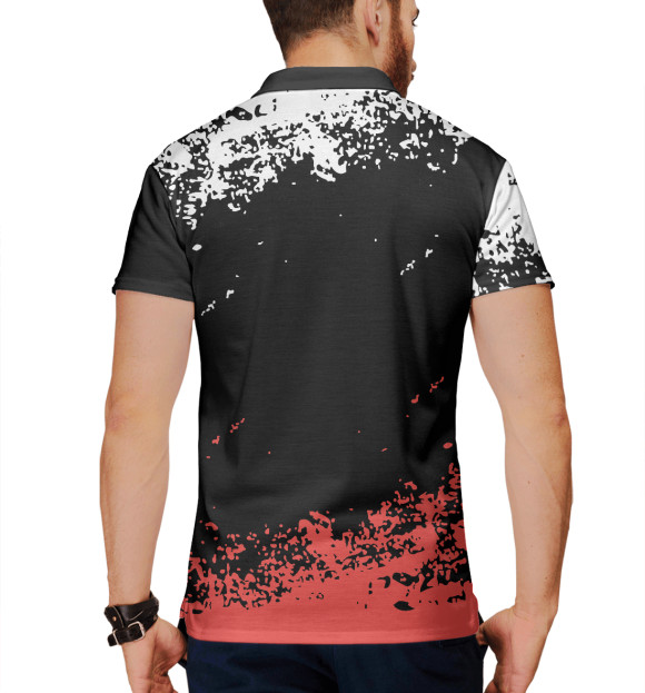 Мужское поло с изображением Гражданская Оборона цвета Белый