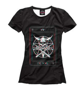 Женская футболка Таро дьявол