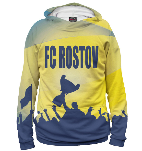 Женское худи с изображением ФК Ростов цвета Белый