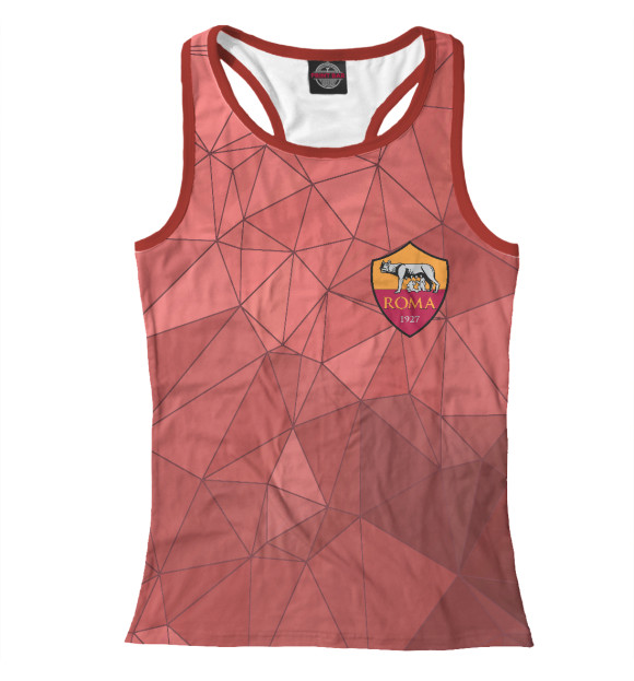 Женская майка-борцовка с изображением ROMA цвета Белый