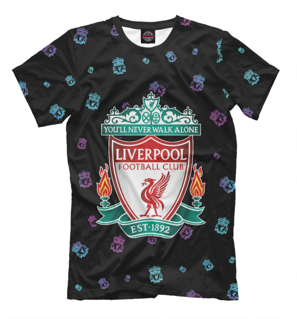 Мужская футболка с изображением Liverpool / Ливерпуль цвета Белый