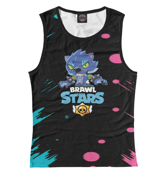 Женская майка с изображением Brawl Stars цвета Белый