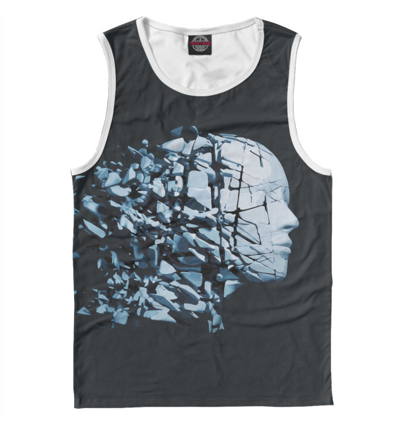 Майка для мальчика с изображением Face цвета Белый