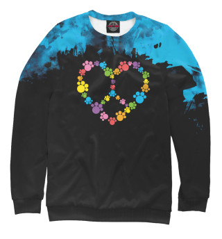 Свитшот для девочек Heart peace sign shirt!