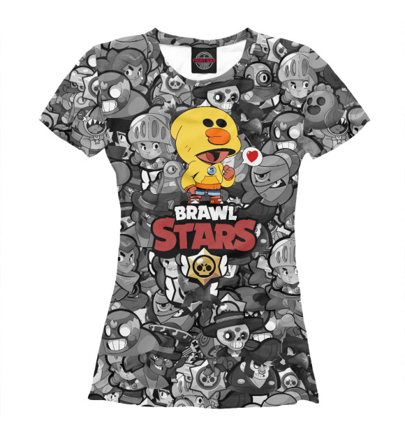 Футболка для девочек с изображением Brawl Stars цвета Белый