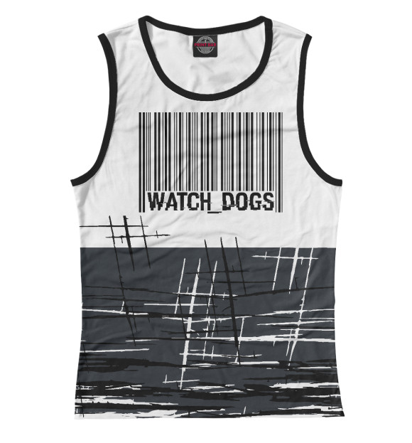 Женская майка с изображением Watch Dogs:legion цвета Белый