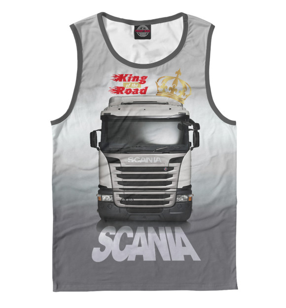 Майка для мальчика с изображением King of the road цвета Белый