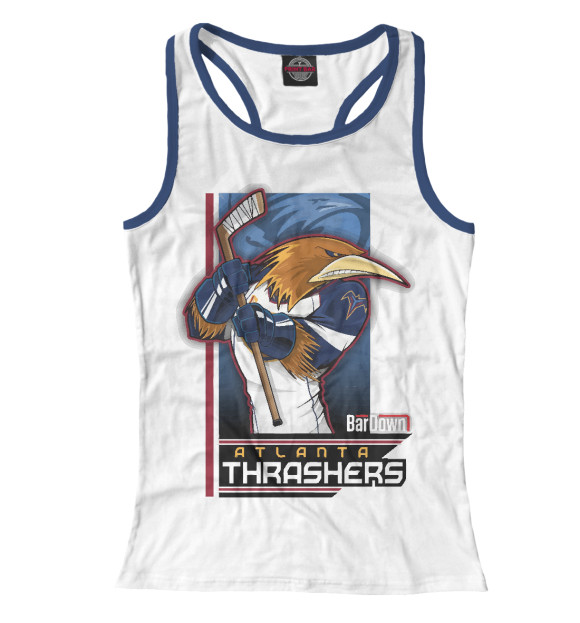 Женская майка-борцовка с изображением Atlanta Thrashers цвета Белый