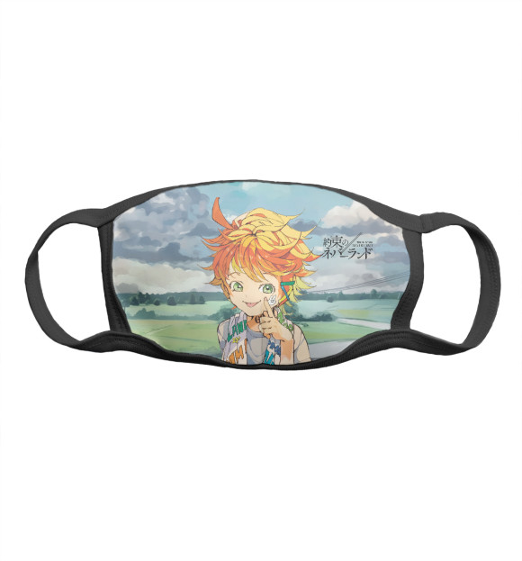 Маска тканевая с притом Обещанный Неверленд Эмма цвета Белый Маска тканевая с изображением Обещанный Неверленд Эмма цвета Белый