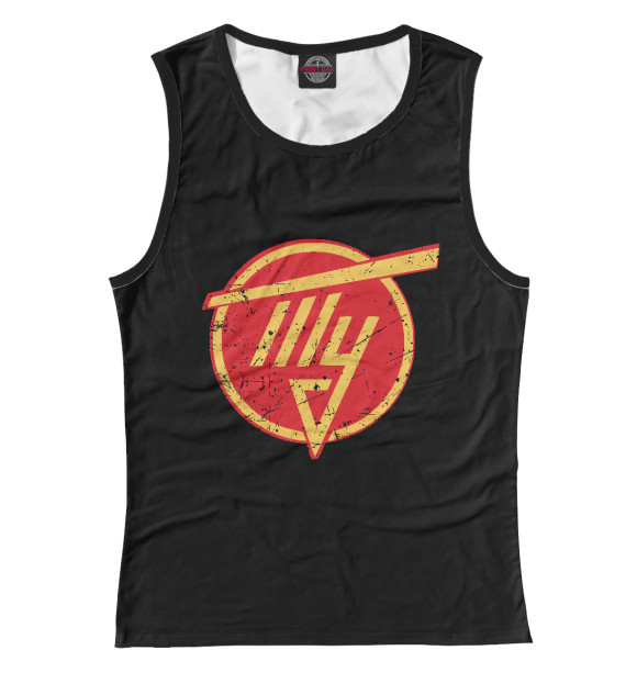 Женская майка с притом Самолёт Ту цвета Белый Женская майка с изображением Самолёт Ту цвета Белый