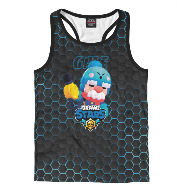 Мужская майка-борцовка с изображением Гэйл. Brawl Stars цвета Белый