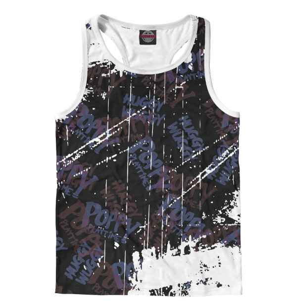 Мужская майка-борцовка с изображением Poppy Playtime цвета Белый