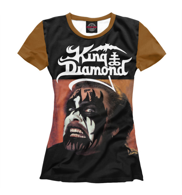 Женская футболка с изображением King diamond цвета Белый