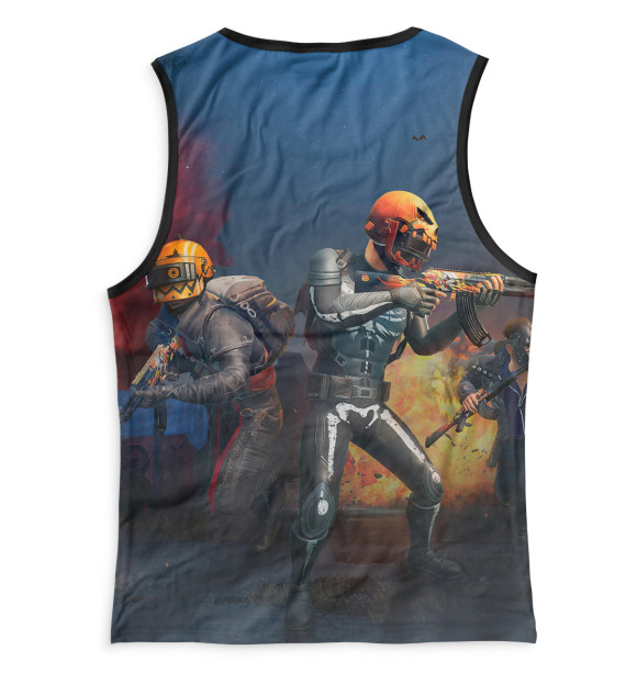 Женская майка с изображением PUBG halloween цвета Р‘РµР»С‹Р№