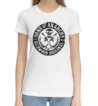 Женская хлопковая футболка Sons of Anarchy