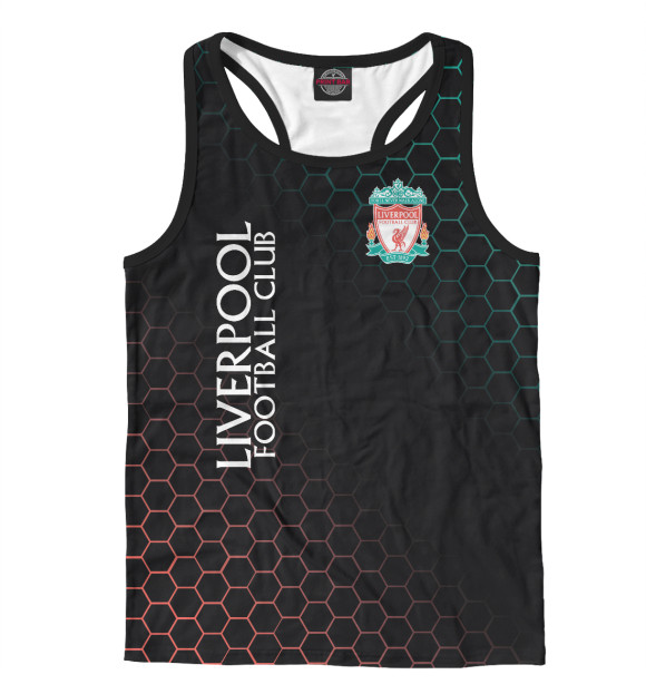 Мужская майка-борцовка с изображением Liverpool цвета Белый