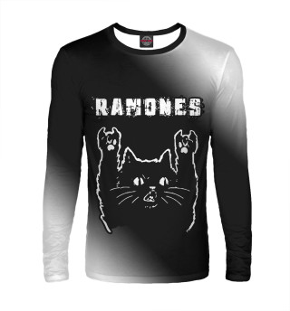 Мужской лонгслив Ramones + Рок Кот